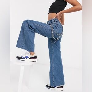 The Ragged Priest High Waist Skater Jeans with Chain Sz 28